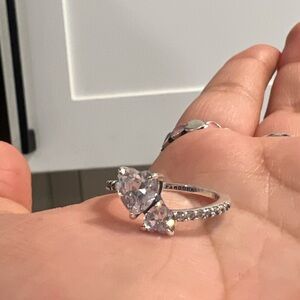double heart ring